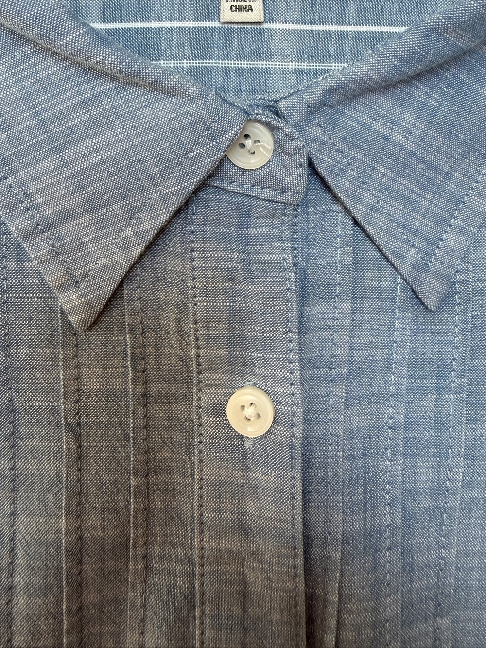 Jones New York Striped Blue Button-Front Shirt #203 - Picture 2 of 6